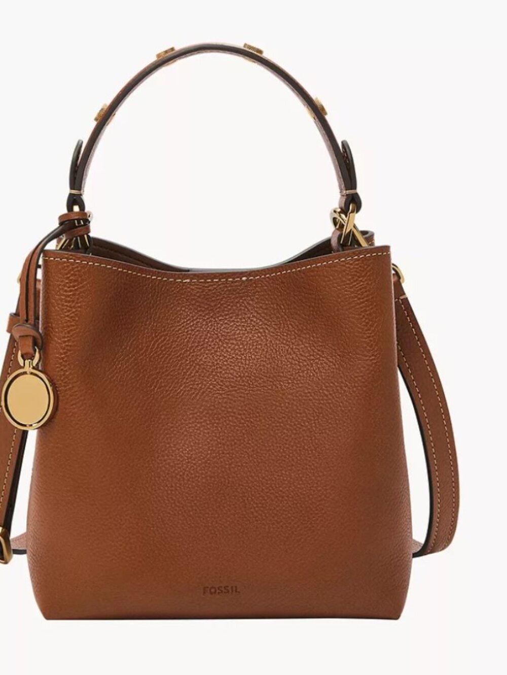 European Leather Bucket Crossbody Bag by Fossil